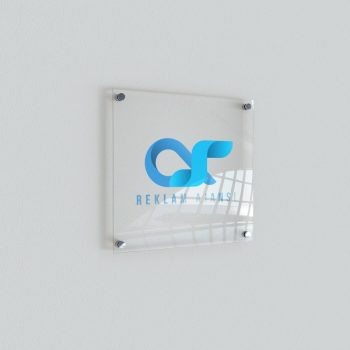 Ofis Girişi Temper Cam Özel Logo